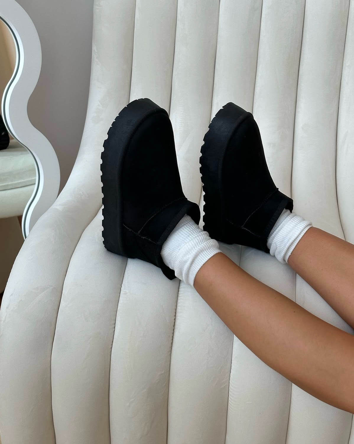 Botas de pelo negras