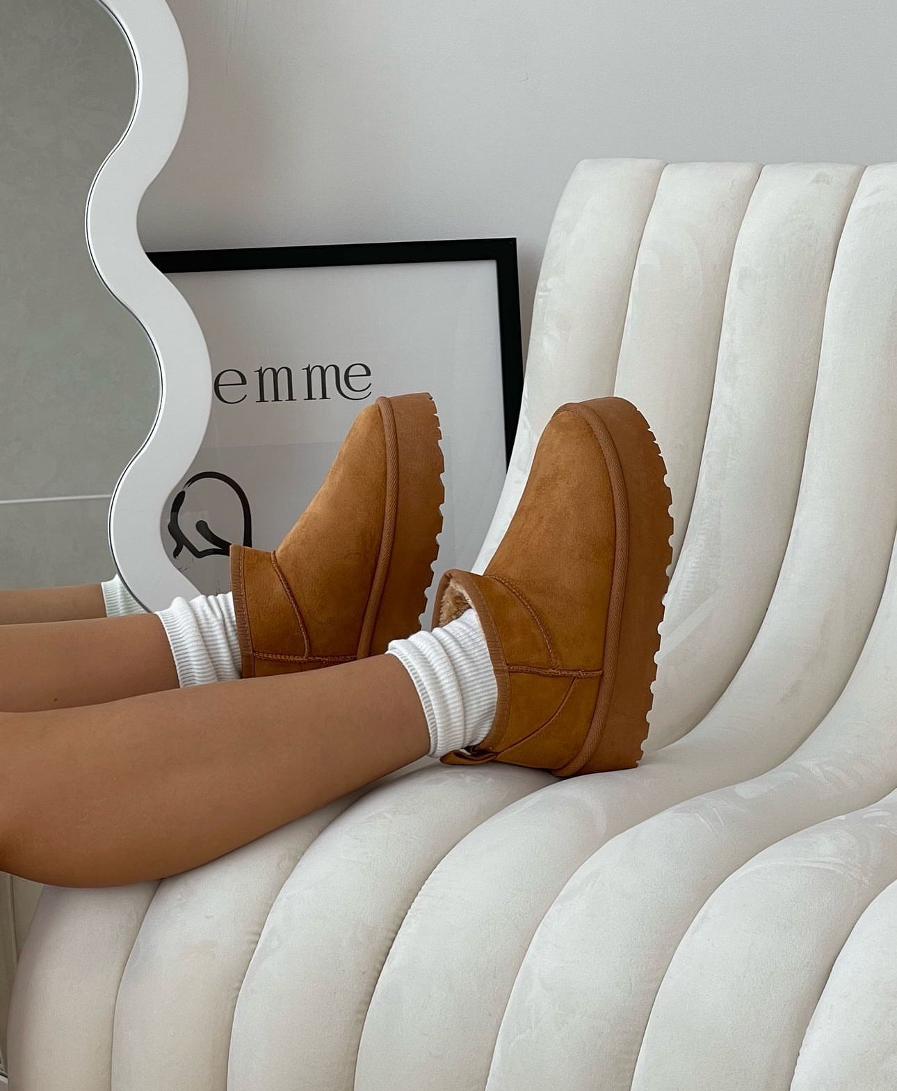 Botas de pelo camel