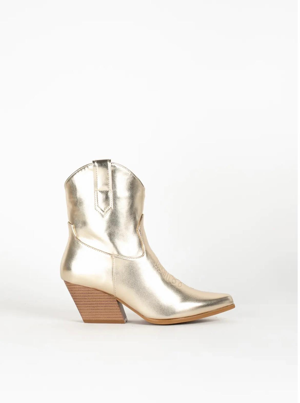 Botas cowboy doradas