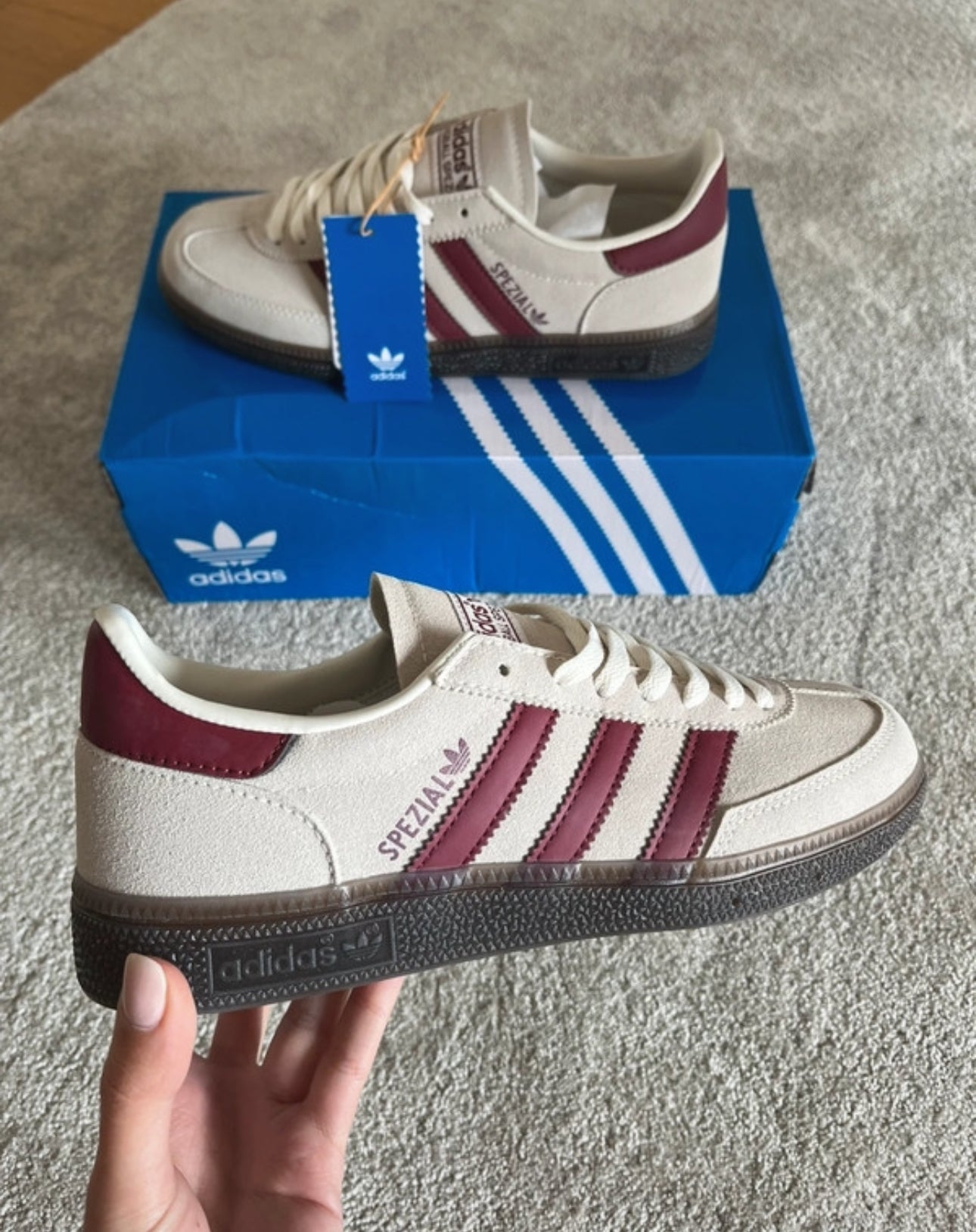 Zapatillas de deporte rayas Burdeos
